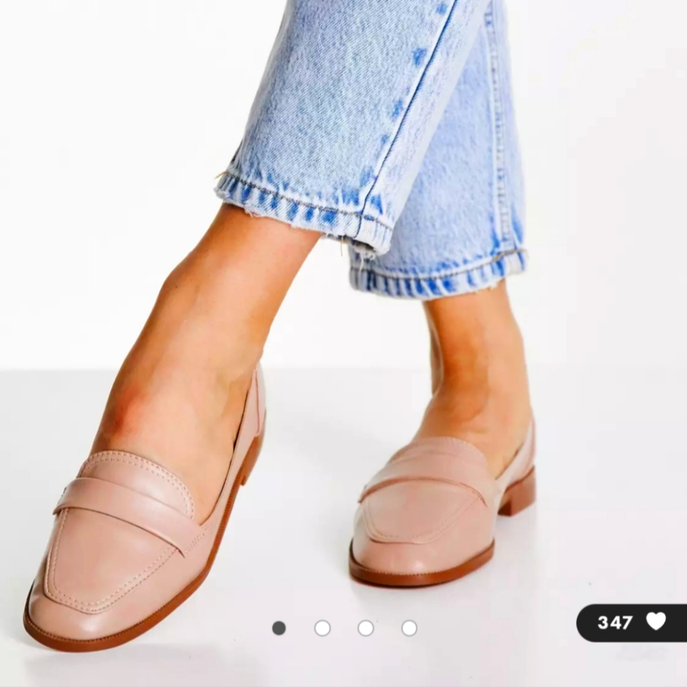 ASOS nude loafers womens size 7 nwt
